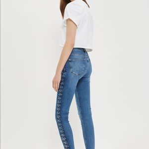 MOTO Mid Blue Side Lace Jamie Jean